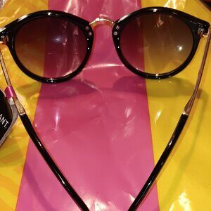 Round FOSTER GRANT MAXBLOCK SUN GLASSES GOLD/BROWN New